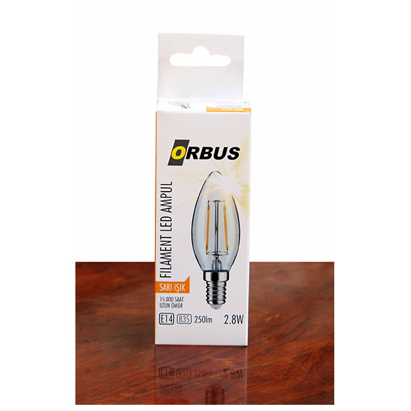 ORBUS LED FİLAMENT BULB C37 CLEAR 4WA E14 400LM-10